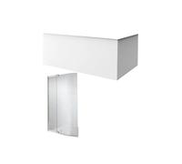 Tablier bain pour baignoires rectangulaires installation angle 180 x 90 x 60cm Blanc Mat + Pare bain Malice