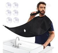 Tablier Barbe, Bavoir a Barbe, Barbe Récupérateur Poil avec 6 Ventouses, Non Collant Cadeaux de Toilettage pour Hommes, Bavoir Barbe Homme Ventouse