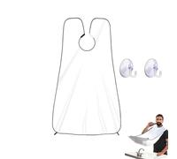 Tablier Barbe, cape de rasage pour cheveux, Bavoir a Barbe, Bavoir Barbe Homme, Cape de Rasage pour Homme, Accessoire Pratique pour Rasage et Coupe de Cheveux, Pour Hommes, Pères, Blanc