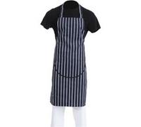 Tablier Bavette Avec Poche Whites Rayé Marine Et Blanc Whites Chefs Clothing Multicolore