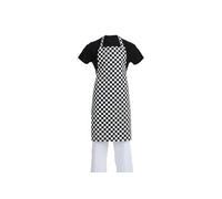 Tablier Bavette Carreaux Noirs et Blancs Whites Chefs Clothing Multicolore