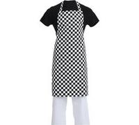 Tablier Bavette Carreaux Noirs et Blancs Whites Chefs Clothing Multicolore