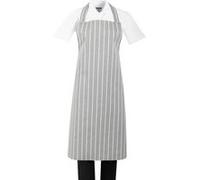Tablier Bavette Rayé Gris et Blanc Whites Chefs Clothing Gris