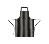 Tablier de boucher en polycotonà rayures blanches et noires