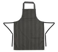 Tablier Bavette Rayé Noir et Blanc - Whites Chefs Clothing
