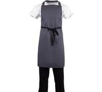 Tablier Bavette Whites Polyester Coton Anthracite Whites Chefs Clothing Gris G