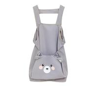 Tablier câlin pour chat avec poche respirante - Sac de transport portable pour animaux de compagnie pour randonnée en plein air, 50 x 32 cm, sergé anti-chute (gris)