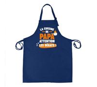 Tablier Coloré Fantaisie Affectif - La Cuisine de Papa - Attention les Dégâts !