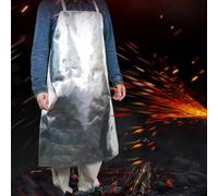 Tablier confortable à lacets résistant à la chaleur avec feuille d'aluminium pour les activités à haute température (long)