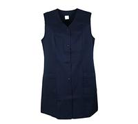 Tablier court sans manches en coton uni 7/8, Noir , 56