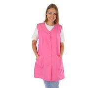Tablier court uni 7/8 sans manches, Rose, 50