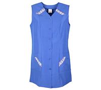 Tablier court uni sans manches 7/8, bleu, 60