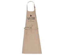 Tablier cuisine homme Raleur à la française - 100% coton bio - Imprimé en France - Cadeau Anniversaire French Touch Humour original rigolo (Beige)