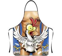 Tablier cuisine sexy pour barbecue Tablier de grillade Tablier imperméable Drôle Tablier Grill Barbecue Tablier,Tabliers de Barbecue de Chef Cuisine Cadeau D'anniversaire de Noël pour Amis-poulet fou