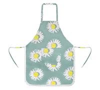 Tablier Cuisine Tablier Femme de Cuisine Tablier Fleur de Coton Chef Tabliers avec Poches Blouse Tablier Femme Tablier à Bavette Etanche Tablier Imperméable pour Café Barbecue Restaurant Jardin (B)