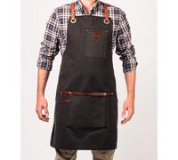 Tablier cuisine toile waxée n°547 noir