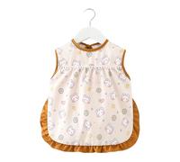 Tablier d ' alimentation pour tout-petits, bavoir doux et imperméable, conception nouée cou, facile à laver, sans manches pour bavoir facile pour nourrissons