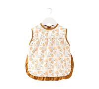 Tablier d ' alimentation pour tout-petits, bavoir doux et imperméable, conception nouée cou, facile à laver, sans manches pour bavoir facile pour nourrissons