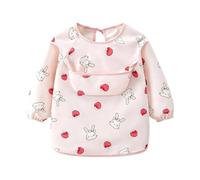 Tablier d'alimentation imperméable réutilisable à manches longues 6-36 mois | Tablier de nourriture pour enfants pour cuisine, salle à manger, restaurant, maison, maternelle, cantine
