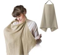 Tablier D'allaitement, Couverture D'allaitement En Coton,Cape Allaitement Bébé,75 * 95cm,Voile D'allaitement,Cache Allaitement,Écharpe Allaitement,Respirante,Douce,Multi (Chameau)