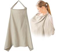 Tablier d'Allaitement, Darryy Couverture d'Allaitement en Coton, Cape Allaitement Bébé, 75 * 95cm, Voile d'Allaitement, Cache Allaitement, Écharpe Allaitement, Respirante, Douce, Multi (kaki)