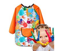 Tablier d'art pour , blouse d'art pour , tablier de peinture imperméable à manches longues pour | Blouse en polyester pour pour jouer, cuisiner, faire, Manche