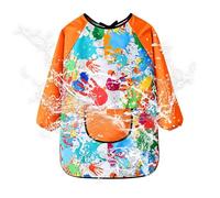 Tablier d'art pour , blouse d'art pour , tablier de peinture imperméable à manches longues pour | Blouse en polyester pour pour jouer, cuisiner, faire, Manches