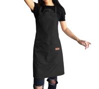 Tablier d'artiste - 67,5 x 74,5 cm Tablier en toile avec 2 poches, excellente résistance aux taches, sangle réglable, tablier imperméable multifonction pour homme, chef, restaurant, cuisine, barbecue