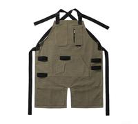 Tablier de barbecue en toile avec détails élégants - Couverture et protection parfaites pour les amateurs de cuisine dans n'importe quel environnement (vert kaki)