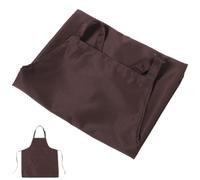 Tablier de Barbecue Imperméable en Coton, Grand Modèle avec Compartiments | Poche Centrale Double, Bretelle Réglable et Liens Longs, Protection des Vêtements, Usage la Cuisine et Grillades