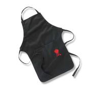 Tablier de barbecue noir avec motif barbecue boule rouge