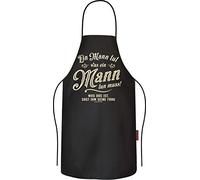 Tablier de barbecue Tablier de cuisine Tablier de cuisine comme cadeau pour les hommes : un homme fait ce qu'il doit faire - pur coton