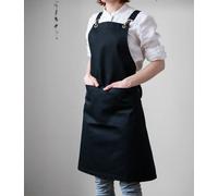 Tablier de barista à bretelles noir