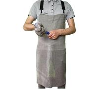 Tablier De Boucher En Acier Inoxydable Résistant Aux Coupures En Cotte De Mailles,Tablier De Travail De Sécurité,Bavette De Sécurité Résistant Aux Coups De Couteau,Bretelles Réglables 55x80CM