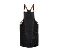 Tablier de boucher en cuir pleine fleur - Tablier de cuisine - Tablier de barbecue - Tablier de cuisine - Tablier de forgeron - Tablier de barbier - Tablier de menuiserie - Cadeau d'anniversaire, Noir