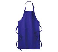 Tablier de chef bleu roi uni longue poche tabliers, bleu marine, taille unique