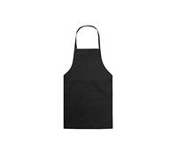 Tablier de chef de couleur unie, unisexe, durable, confortable, avec poche avant, lavable pour la cuisine, la pâtisserie, le restaurant, les travaux manuels, Noir , 70CMx60CM