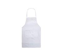 Tablier de chef de couleur unie, unisexe, durable, confortable, avec poche avant, lavable pour la cuisine, la pâtisserie, le restaurant, les travaux manuels, blanc, 70CMx60CM