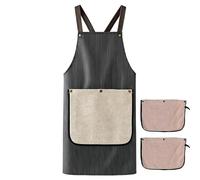 Tablier de Chef | Équipé d'une Serviette à Main Détachable,Tablier de Chef pour Cuisine et Cuisson,pour la Cuisson, la Grillade, le Barbecue, la Boucherie, la Peinture, le Nettoyage, l'Atelier, le Jar