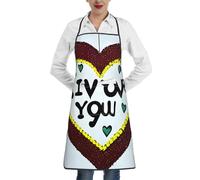 Tablier de chef Love Confessions pour homme et femme, 72 x 52 cm, tablier de cuisine réglable.