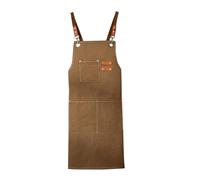 Tablier de chef réglable, 73,6 x 66 cm, tablier de jardinage en plein air, plusieurs poches, tissu confortable, design unisexe, idéal pour la cuisine, la pâtisserie et les grillades, Café noir, Refer