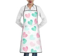 Tablier de chef romantique avec poches pour cuisine, barbecue, jardinage