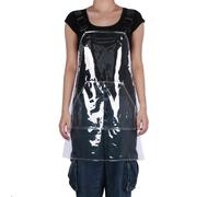 Tablier De Coiffeur En Vinyle,Empêchant Les Poches Pour Cheveux,Tablier De Salon Transparent Imperméable,Multi-Poches Avec Fermeture Éclair.B.Taille Unique