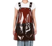 Tablier De Coiffeur En Vinyle,Empêchant Les Poches Pour Cheveux,Tablier De Salon Transparent Imperméable,Multi-Poches Avec Fermeture Éclair.D.Taille Unique