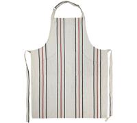 Tablier de cuisine 70x90 cm HOSHI en coton fil teint à rayures orange Pêche