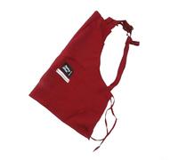 Tablier de cuisine à eau avec sangles réglables au niveau du cou et de la taille, couverture complète de la poitrine aux genoux, et grandes poches avant pour les ustensiles et les petits objets (rouge