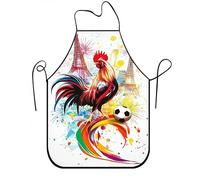 Tablier de cuisine au design coloré artistique pour barbecue, grillades et jardinage, Multicolore, 24x31 Inch