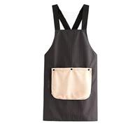 Tablier de cuisine - Bavoir croisé sans cravate, sangle de serviette amovible, vêtements de travail pour la cuisson, tablier utilitaire réglable | Chef Boucher Nettoyage Enseignement Jardinag