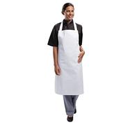 Tablier de cuisine blanc en polycoton blanc