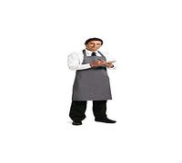 Tablier de cuisine blanc en polycoton gris anthracite